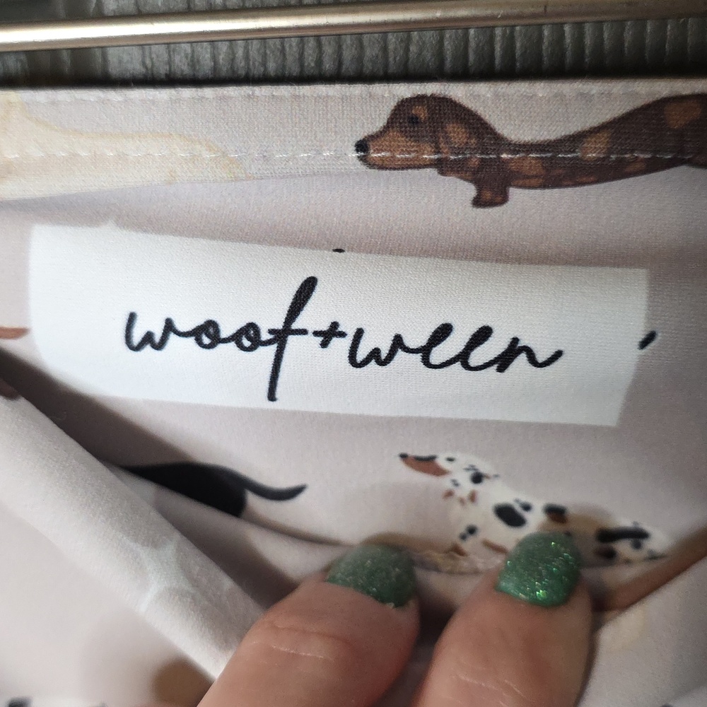 Woof & Ween Light Gray Dachsund Print Leggings Sz Small - Picture 3 of 5